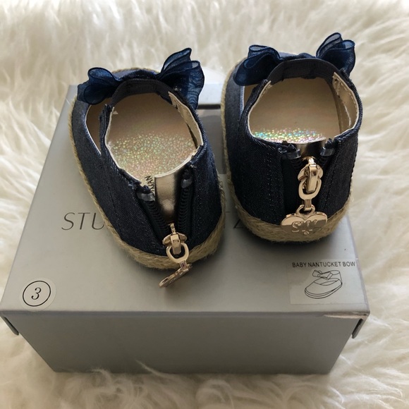 Stuart Weitzman bow jeans baby shoes - Picture 3 of 6